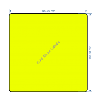 100mm x 100mm Yellow Labels - 82102