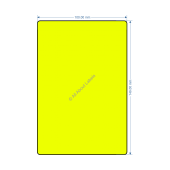 100mm x 149mm Yellow Labels - 82103