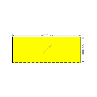 100mm x 38mm Yellow TT Data Strip - 81066