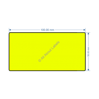 100mm x 50mm Yellow Labels - 82101