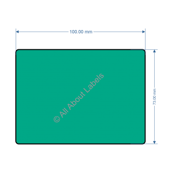 Cabinetry (82198) GREEN 100mm x 73mm Removable Labels (25mm core)