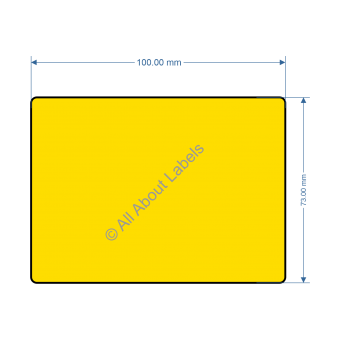 100mm x 73mm Yellow Labels - 82195
