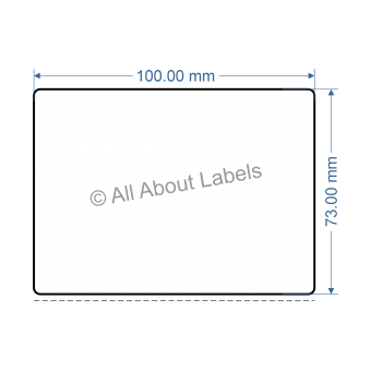 Cabinetry (81443) WOUND OUT 100mm x 73mm Removable Labels (25mm core)