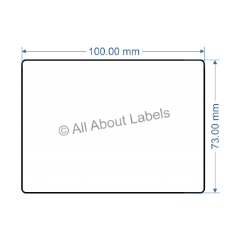 Cabinetry (81506) WOUND OUT 100mm x 73mm Removable Labels (76mm core)