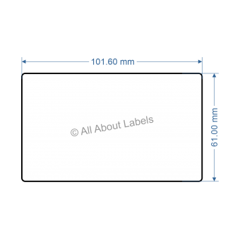 101.6mm x 61mm Synthetic BOPP Labels - 81070