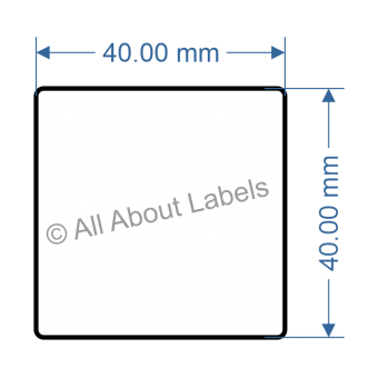 40mm x 40mm Labels