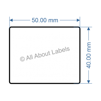 50mm x 40mm Synthetic BOPP Labels - 81078