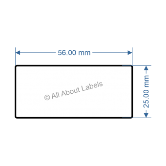 56mm x 25mm Synthetic BOPP Labels - 81076