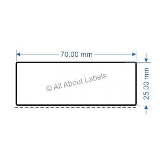 70mm x 25mm Labels - 82375
