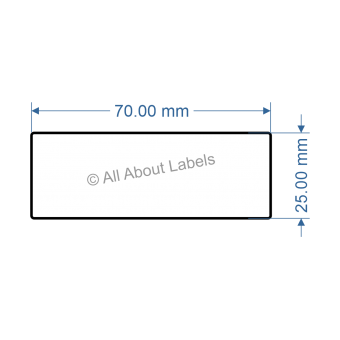 70mm x 25mm - 38mm Core - Labels - 81402