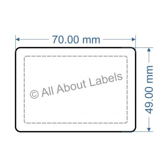 70mm x 49mm Labels