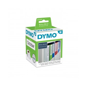 Dymo SO722480/99019 59mm x 190mm Lever Arch Labels for LW Printers