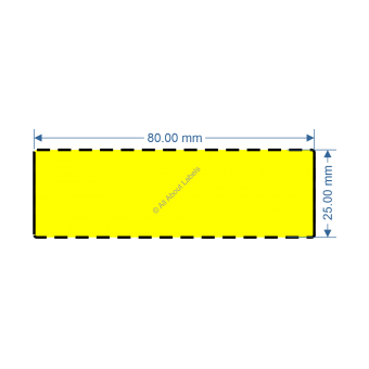 80mm x 25mm Yellow TT Data Strip - 82044