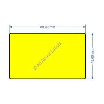 80mm x 48mm Yellow Labels - 82104