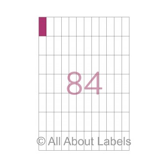 Laser Label Sheets - 15.5mm x 39mm - 84 per page - 90101 - Gloss Paper