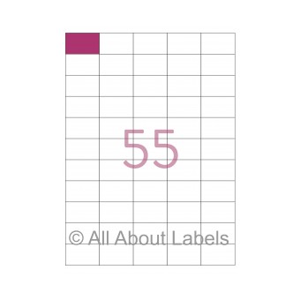 Laser Label Sheets - 40.5mm x 25.5mm - 55 per page - 90107