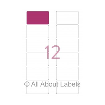 Laser Label Sheets - 76mm x 45mm - 12 per page - 90122