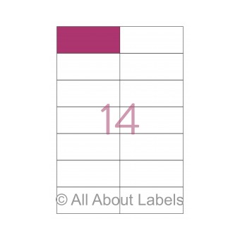 Laser Label Sheets - 95mm x 40mm - 14 per page - 90127