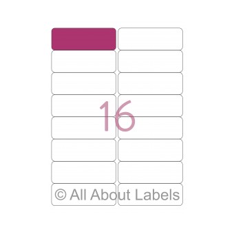 Laser Label Sheets - 99.1mm x 34mm - 16 per page - 90131