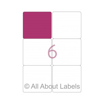Laser Label Sheets - 99mm x 93mm - 6 per page - 90133