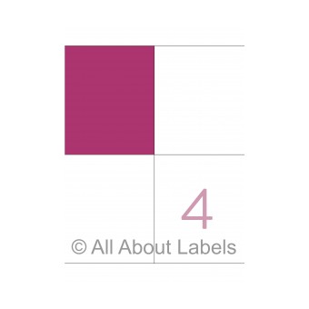 Laser Label Sheets - 110mm x 127mm - 4 per page - 90142 - Gloss Paper