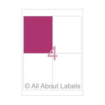 Laser Label Sheets - 99mm x 127mm - 4 per page - 90173 - Matt Removable Paper