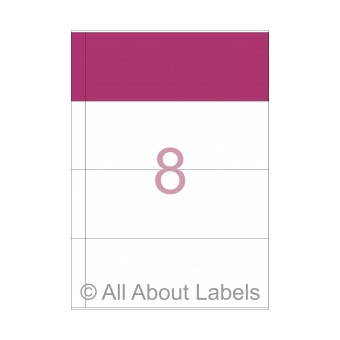 Laser Label Sheets - 15/195mm x 73mm - 8 per page - 90174