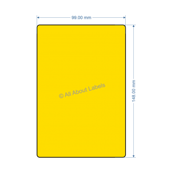 99mm x 148mm Labels -Yellow - 81231