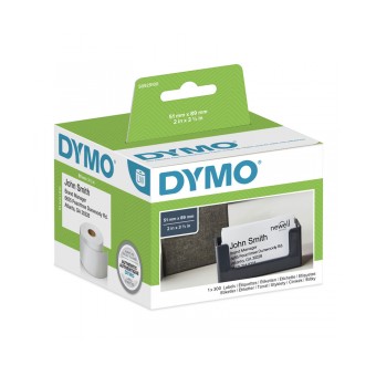 Dymo SO929100/30374 51mm x 89mm White Non Adhesive Card for LW Printers