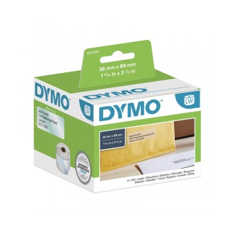 Dymo SO722410/99013 36mm x 89mm Clear Poly Address Labels for LW Printers 