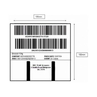 Woolworths Pallet Labels 105x100mm